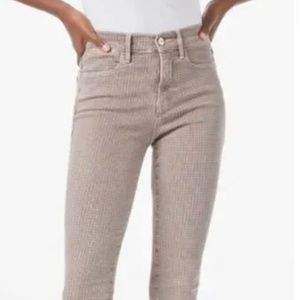 Frame High Rise Skinny Plaid Jeans